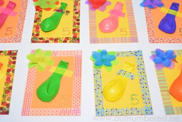 Maak je eigen leuke verjaardagskaarten met ballonnen en washi tape