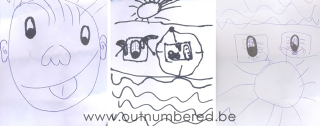 Creatief tekenen met kinderen - een tekenspel op basis van een krabbel