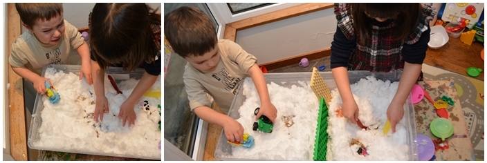indoor sneeuwpret activiteit voor kinderen